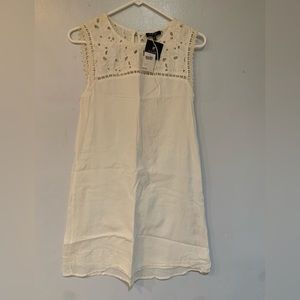 White short cut out top dress
